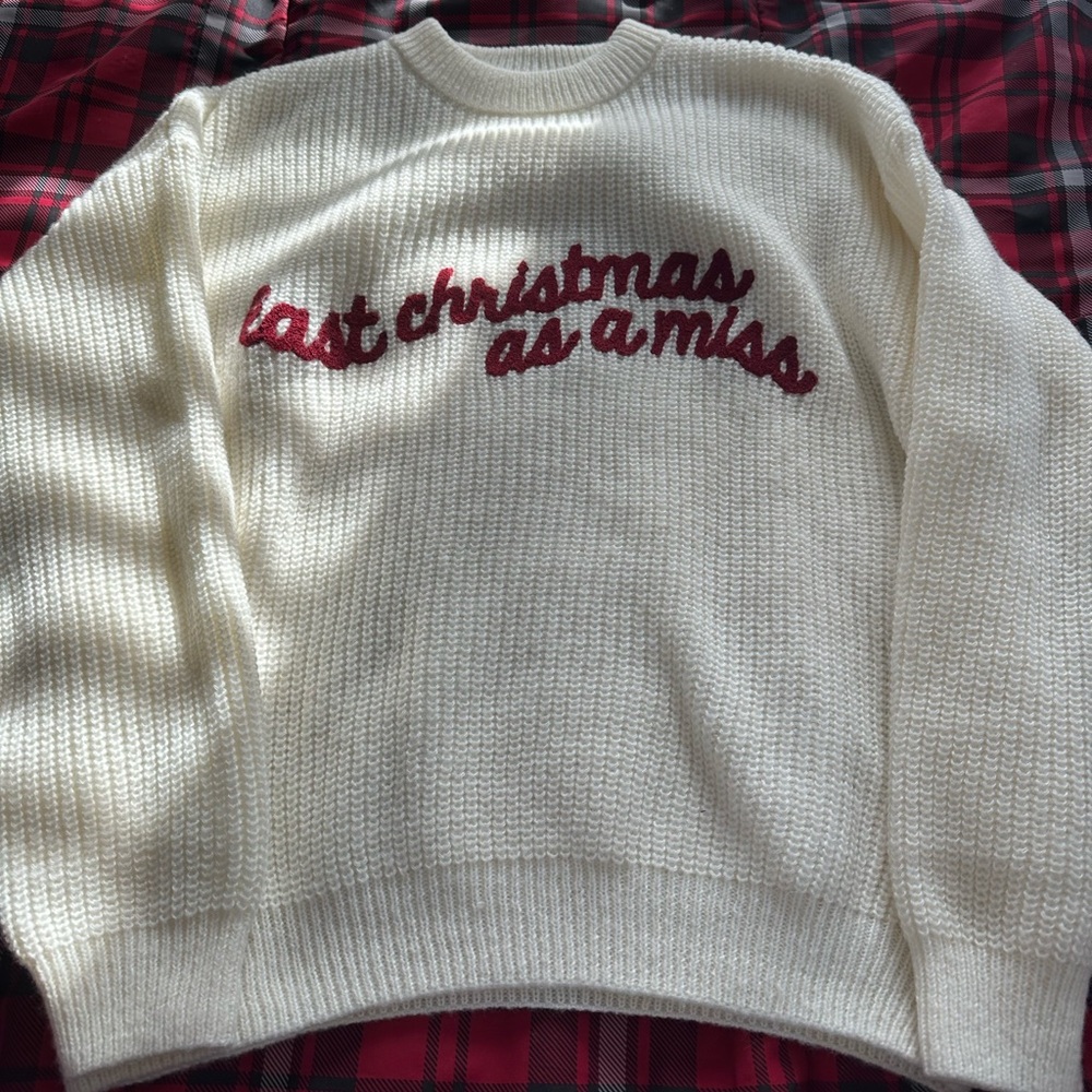 Women's Sweater- Last Christmas as a Miss - Picture 1 of 4